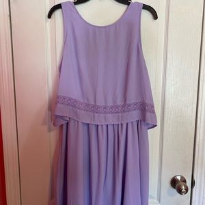 LIGHT PURPLE DRESS WITH ADORABLE BACK DETAIL